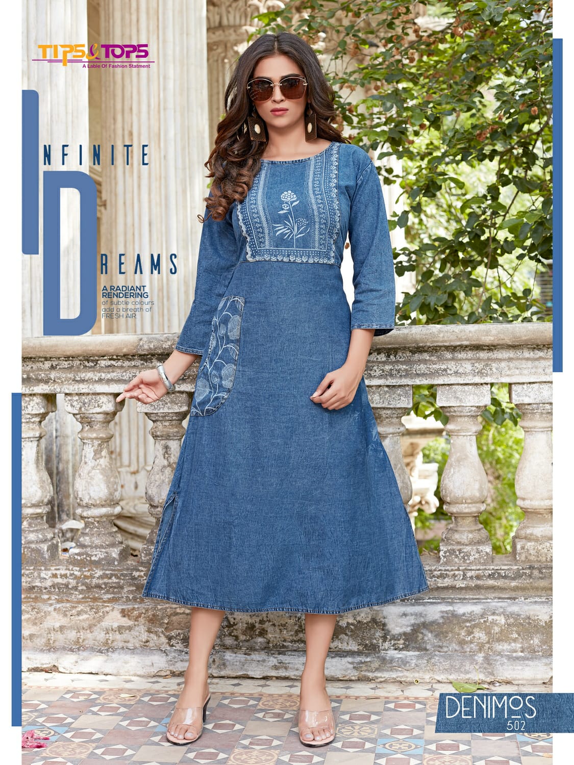 DENIMOS 05 Fancy Anarkali Designer Ethnic Wear Cotton Kurtis Collection